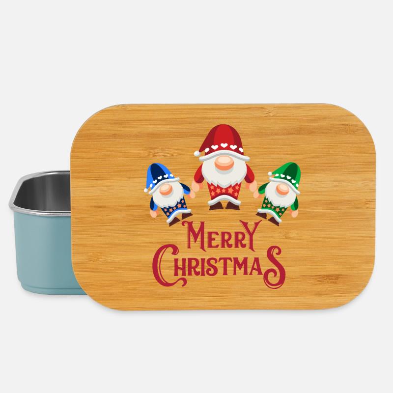 Cheerful Gnoment Trio - Lunch Box - light blue