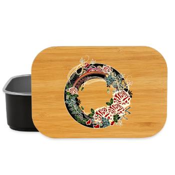 intemporelle belle roseraie Cadre Art Nouveau - Boîte à goûter - noir - Devant