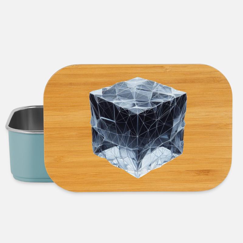 Glaçons de style polygonal - Boîte à goûter - bleu pâle