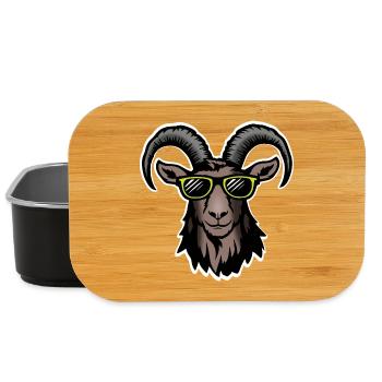 Chèvre de montagne cool avec lunettes de soleil - Boîte à goûter - noir - Devant