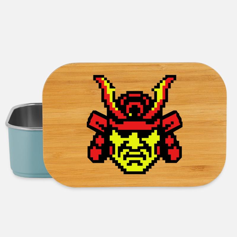 Pixel Samurai 8bit - Lunch Box - Hellblau