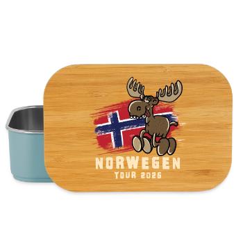 Norwegen Tour 2026 mit lustigem Elch - Lunch Box - Hellblau - Vorne