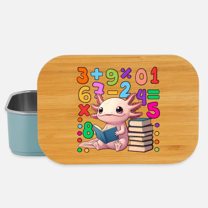 Zahl Tag Bunte Mathe Drachen Lesung - Lunch Box - Hellblau