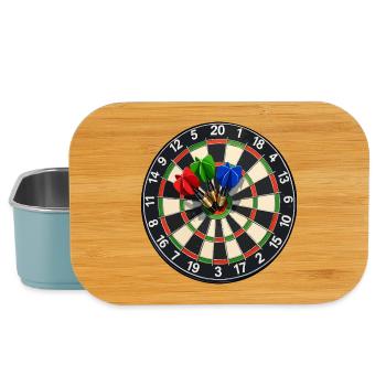 Dartboard Bullseye Three Darts - Lunch Box - light blue - Front