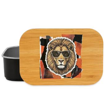 wild lion - Lunch Box - black - Front