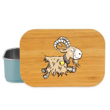 Sprunghafte Ziege I Widder I Ziegenbock Geschenk - Lunch Box - Hellblau - Vorne