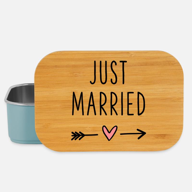 Just Married Herz Pfeil Liebe Hochzeitsreise - Lunch Box - Hellblau