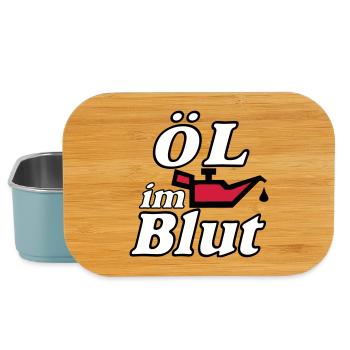 Auto Tuning Schrauber Kult Shirt, Öl im Blut (25) - Lunch Box - Hellblau - Vorne