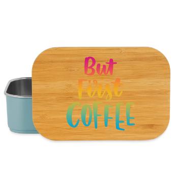 Aber erster Kaffee - Lunch Box - Hellblau - Vorne