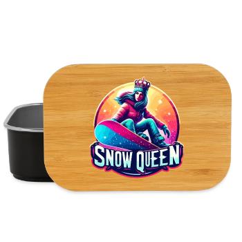 Schneekönigin Winter Snowboard Königin Design - Lunch Box - Schwarz - Vorne