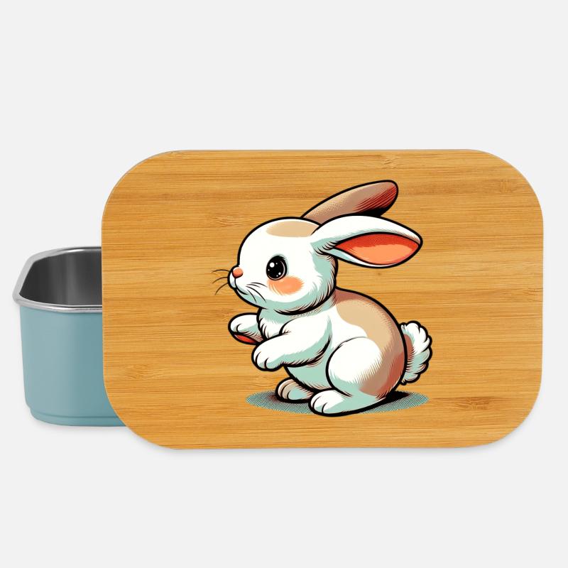 Kaninchen - Lunch Box - Hellblau