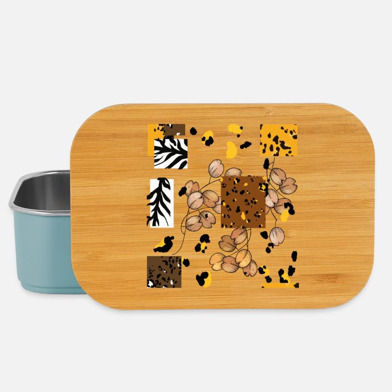 Animal Tier Print Muster - Lunch Box - Hellblau
