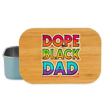 Cooles schwarzes Papa-Regenbogen-Design - Lunch Box - Hellblau - Vorne