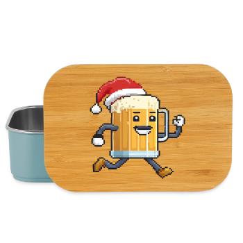 Funny Christmas Beer - Ugly Christmas - Lunch Box - light blue - Front