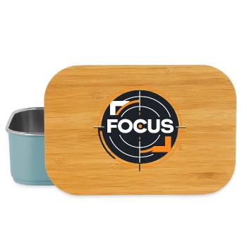 Focus Target Circle Logo - Lunch Box - light blue - Front