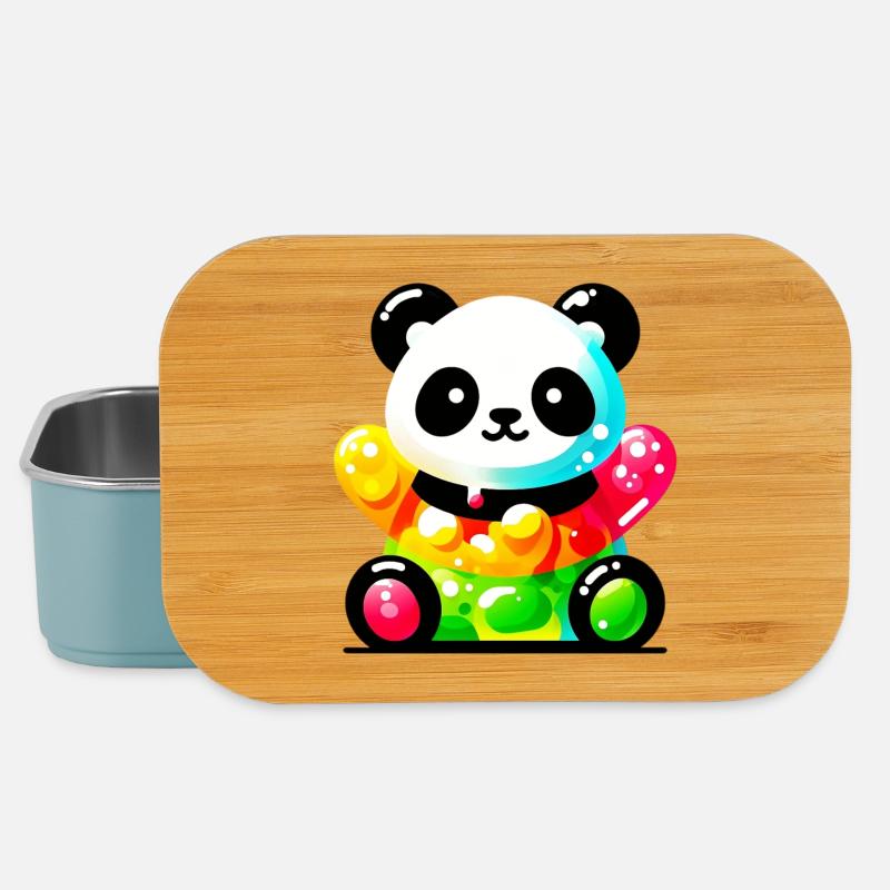 Panda - Boîte à goûter - bleu pâle