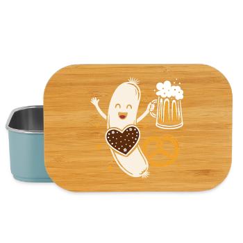 Weißwurst with beer and pretzel - funny & Bavarian - Lunch Box - light blue - Front