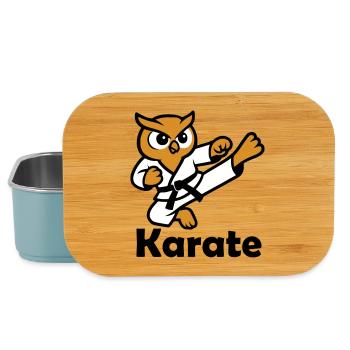 Karate Owl - Lunch Box - light blue - Front