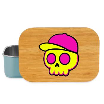 Neon Skull Cap Design - Lunch Box - Hellblau - Vorne