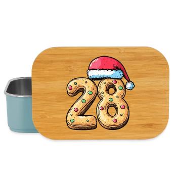 Biscuit de Noël à 28 chiffres - Boîte à goûter - bleu pâle - Devant