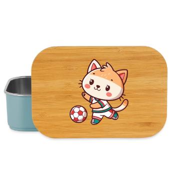 Chaton Joueur de Foot Adoré - Boîte à goûter - bleu pâle - Devant
