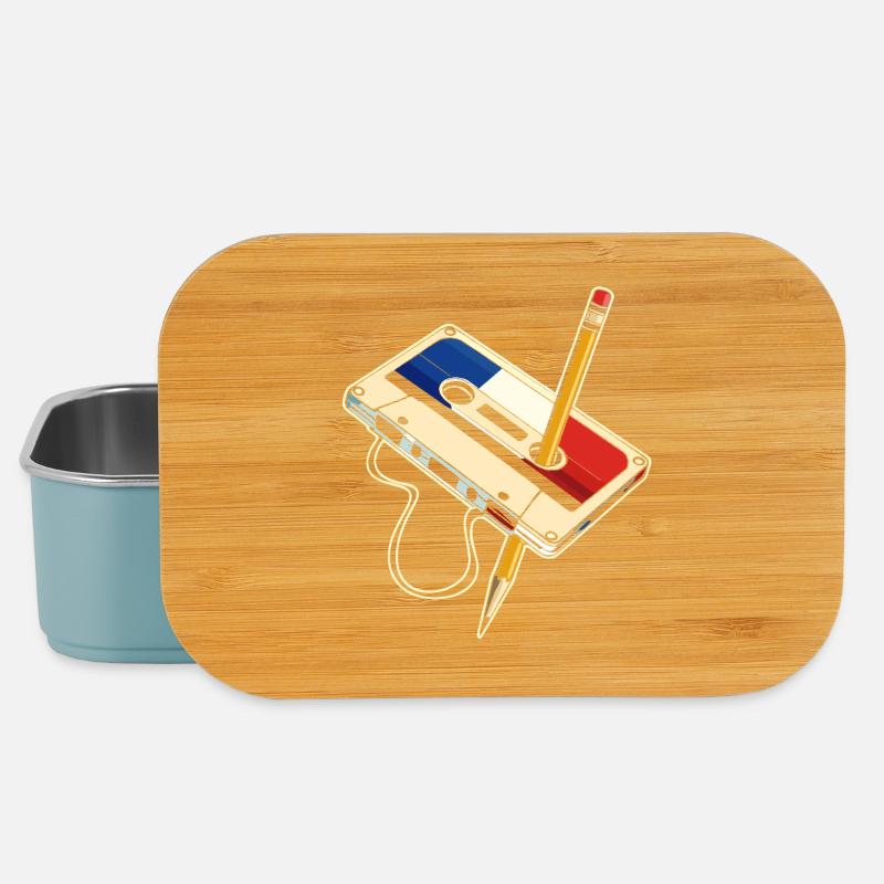 Retro Pop Bleistiftkassette - Lunch Box - Hellblau