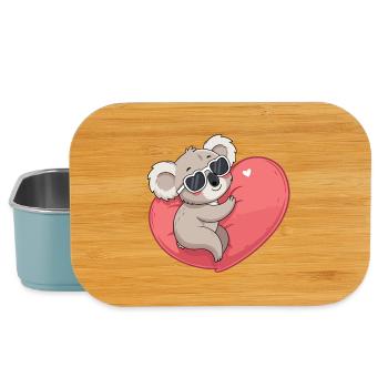 Koala-Lächelndes Herz - Lunch Box - Hellblau - Vorne