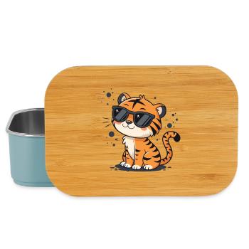 Tiger chic cartoon sunglasses - Lunch Box - light blue - Front
