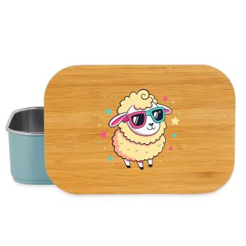 Schafe platzen Regenbogengläser - Lunch Box - Hellblau - Vorne