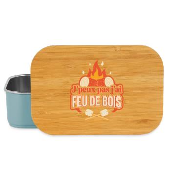 J'peux pas j'ai feu de bois - Boîte à goûter - bleu pâle - Devant