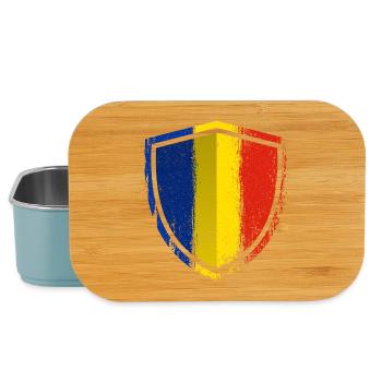 Beschädigtes blaues Gelbes Rotes Schild - Lunch Box - Hellblau - Vorne