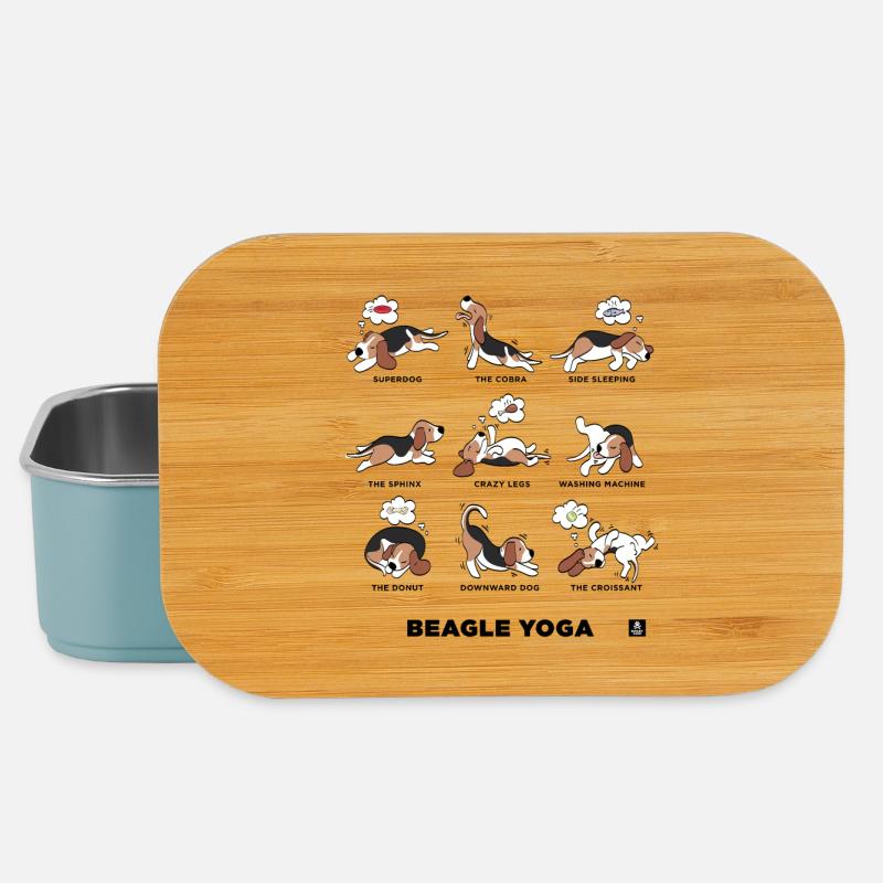 BEAGLE YOGA - Boîte à goûter - bleu pâle