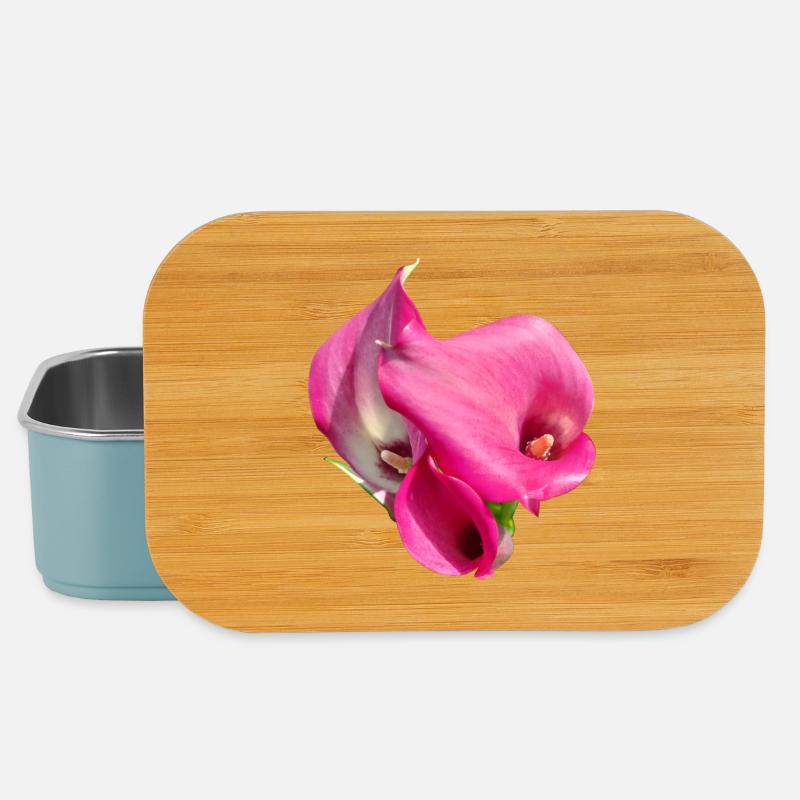 Pink Calla Blütentrio - Lunch Box - Hellblau