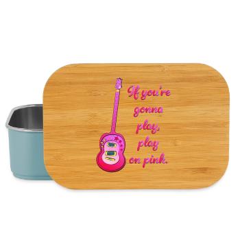 Play On Pink Guitar! Become the Queen of Guitar! - Lunch Box - light blue - Front