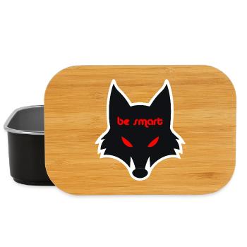 Düstere Wolfgrafik mit Botschaft - Lunch Box - Schwarz - Vorne