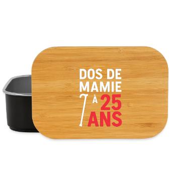Dos de mamie à 25 ans - Boîte à goûter - noir - Devant