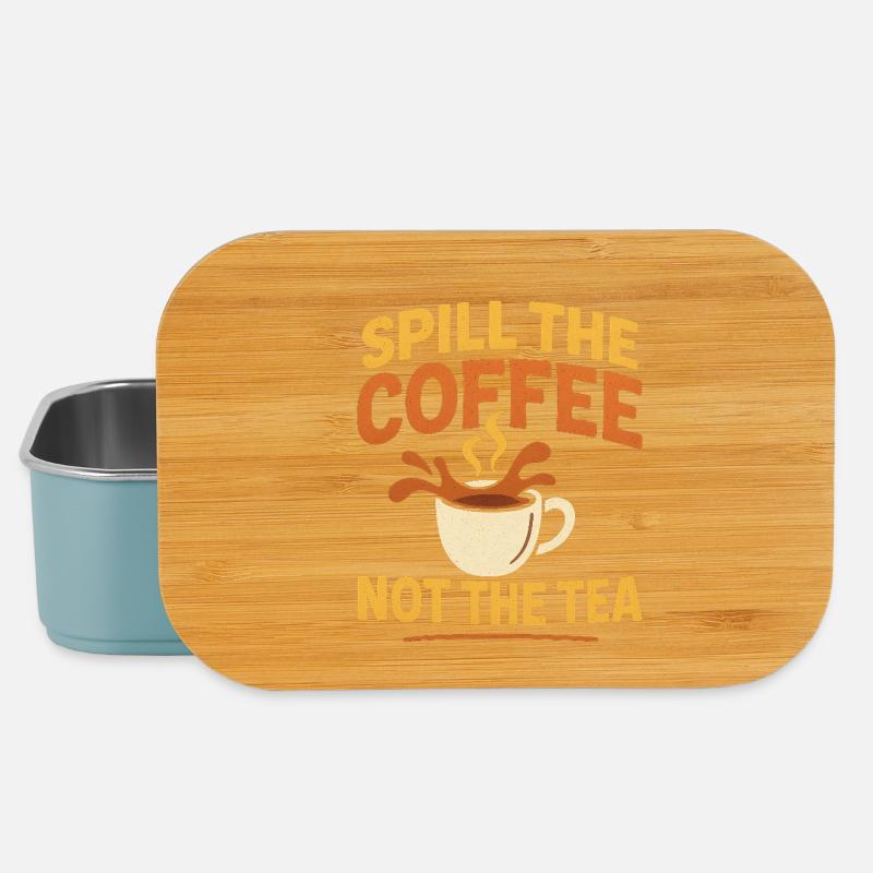 spill the coffee not the tea - Lunch Box - Hellblau