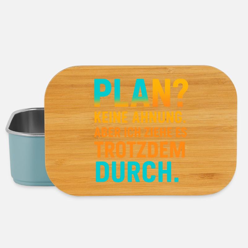 Plan? Keine Ahnung, aber ich ziehe es durch - Lunch Box - Hellblau