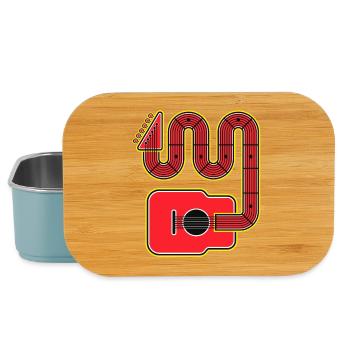Rote Abstract Shape Gitarre - Lunch Box - Hellblau - Vorne