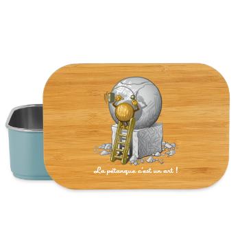 Pétanque ist eine Kunst - Lunch Box - Hellblau - Vorne