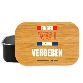 Finger Weg Schon Vergeben - Lunch Box - Schwarz - Vorne