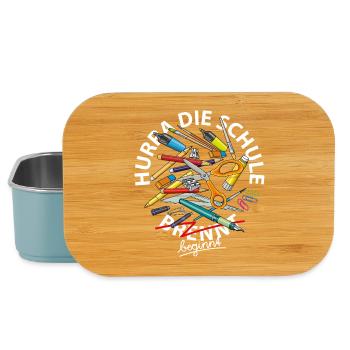 Hurra die Schule brennt - Lunch Box - Hellblau - Vorne