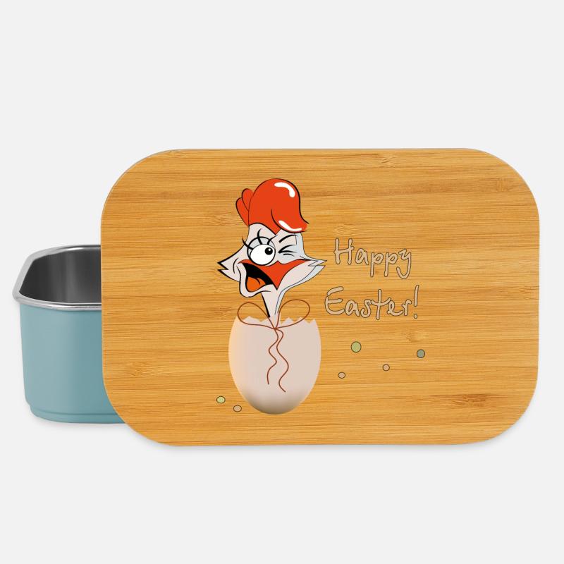 Happy Easter Hahn Ostern - Lunch Box - Hellblau