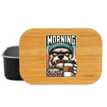 Morning grouches, coffee first in the morning - Lunch Box - black - Front
