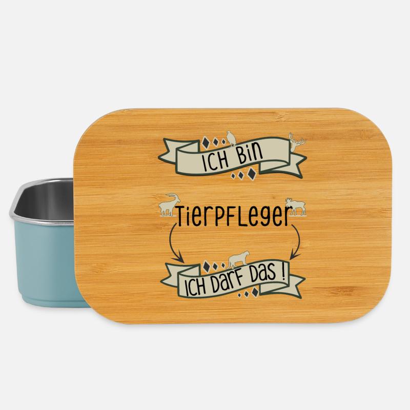 Lustiger Tierpfleger Spruch - ich darf das! - Lunch Box - Hellblau