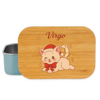 Virgo Cat Magic Christmas - Lunch Box - light blue - Front