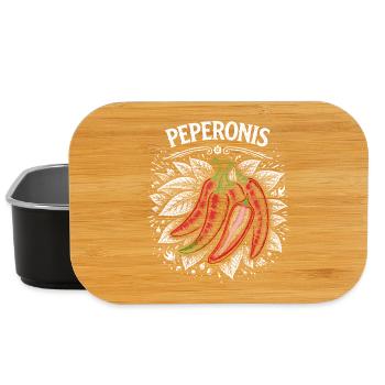 Peperonis Brennendes Blattdesign - Lunch Box - Schwarz - Vorne