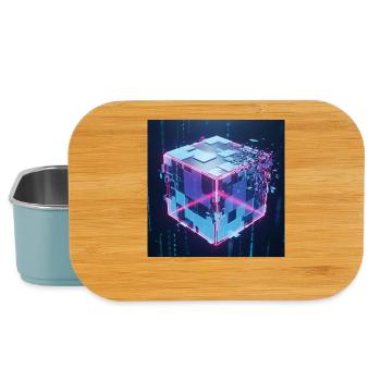 Digitaler Würfel Technologie Digital Cube Tech - Lunch Box - Hellblau - Vorne