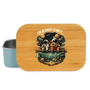 Funny Astronaut Fishing Shirt - Lunch Box - Hellblau - Vorne