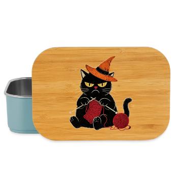 Halloween grumpy  Katze für Katzenliebhaber - Lunch Box - light blue - Front